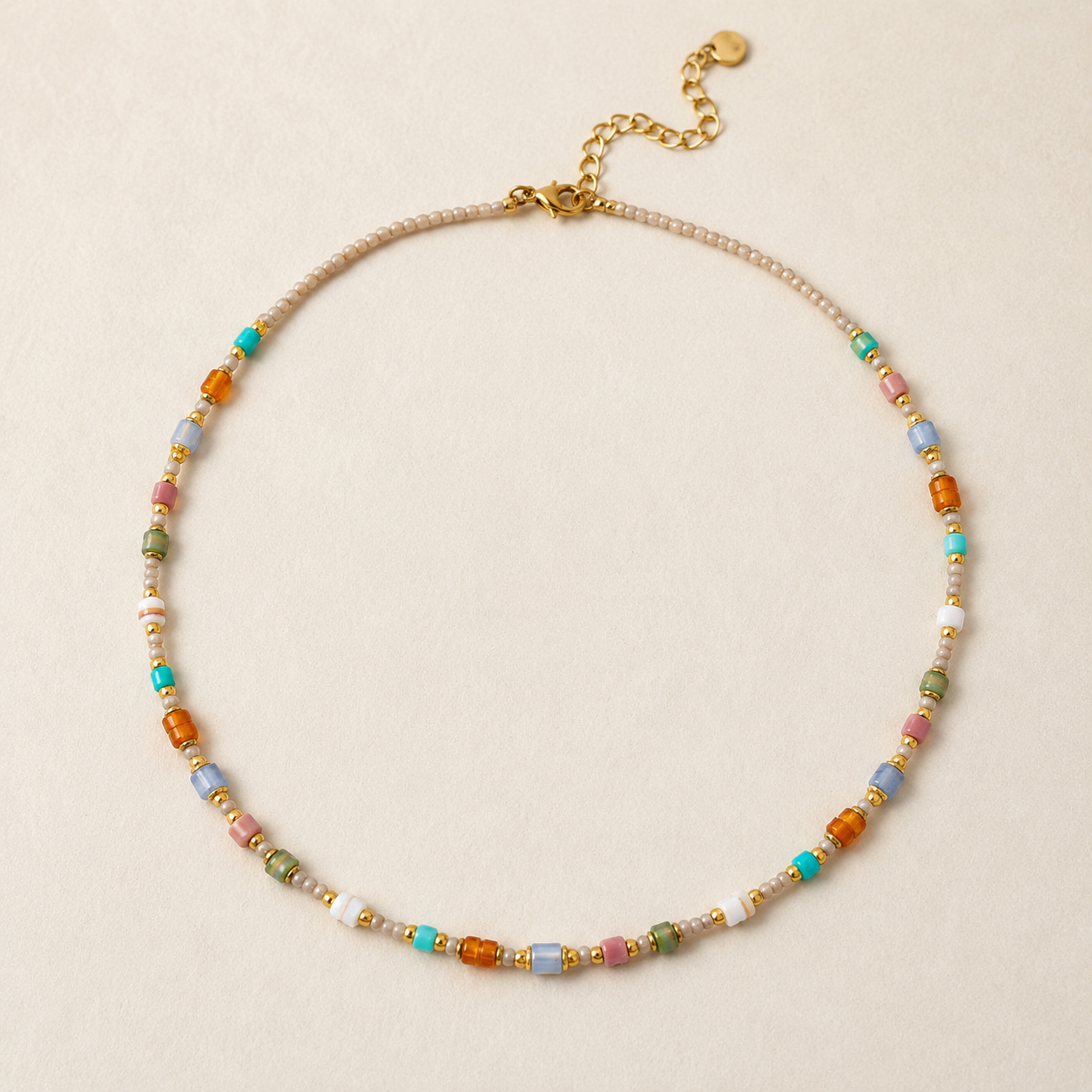 Harvest Hues Beaded Necklace