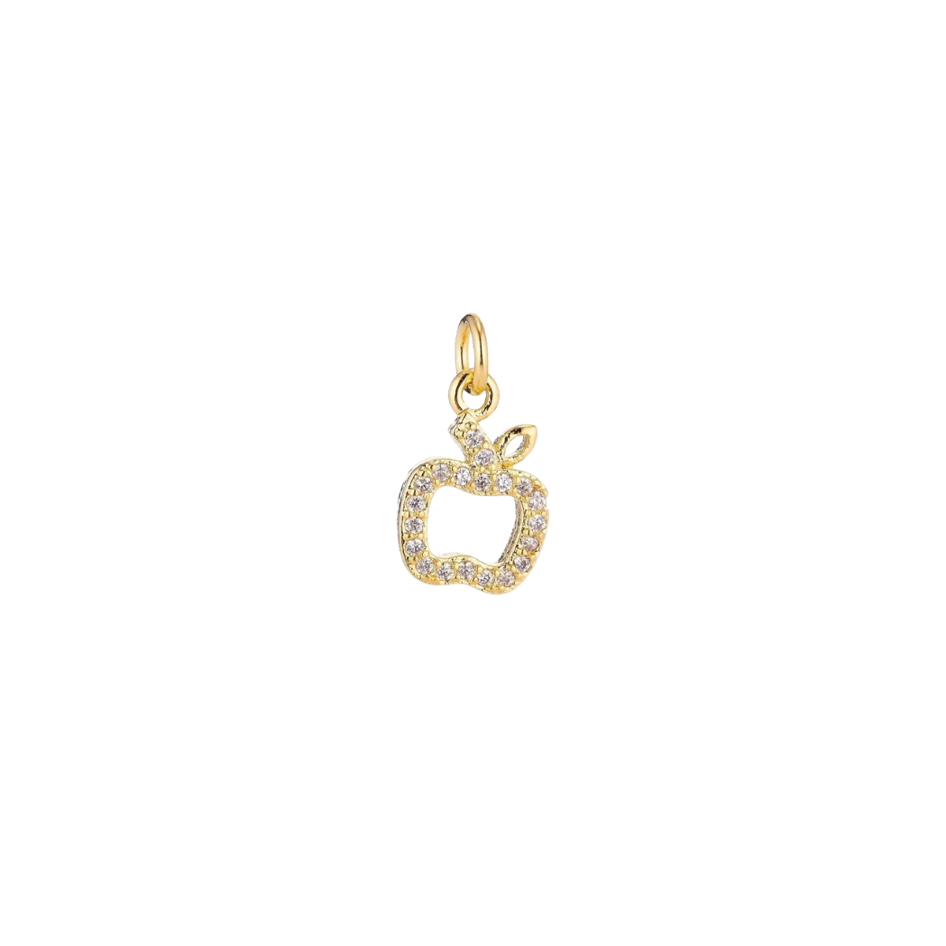 Tiny CZ Apple Charm