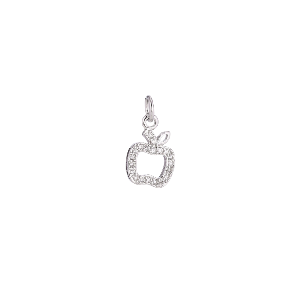 Tiny CZ Apple Charm