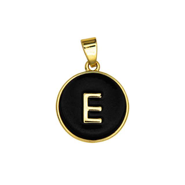 Black Letter Pendant Charm