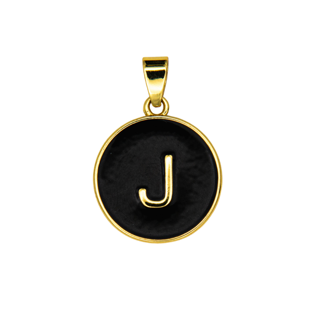 Black Letter Pendant Charm