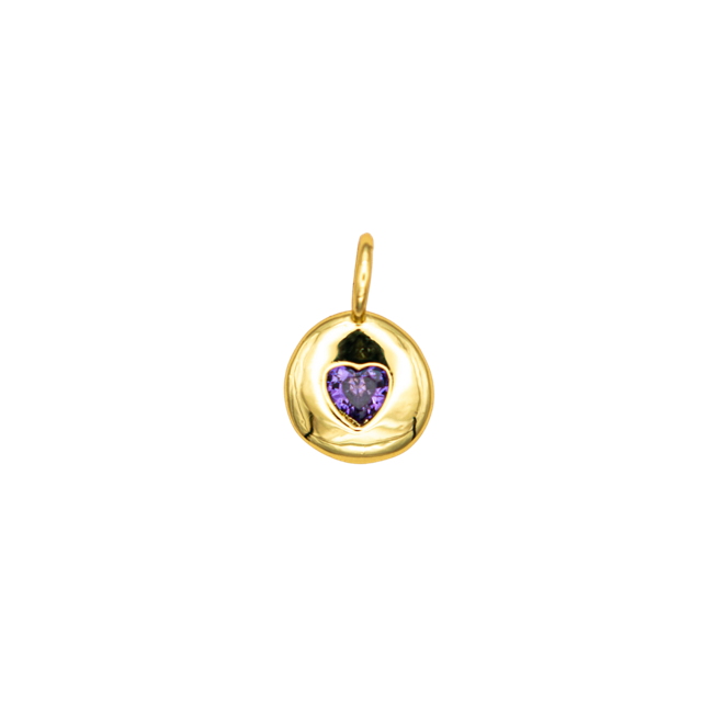Birthstone Heart Charm