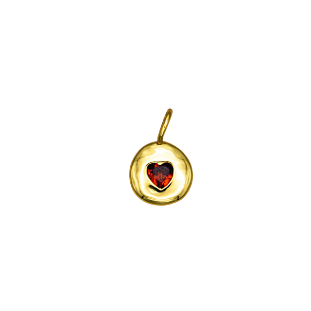 Birthstone Heart Charm