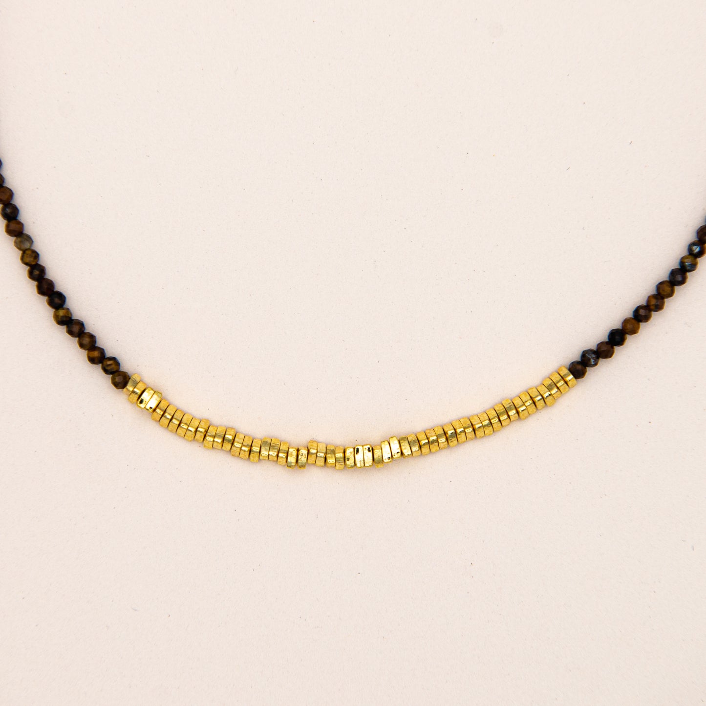 Tiger Eye Gemstone Beaded Necklace