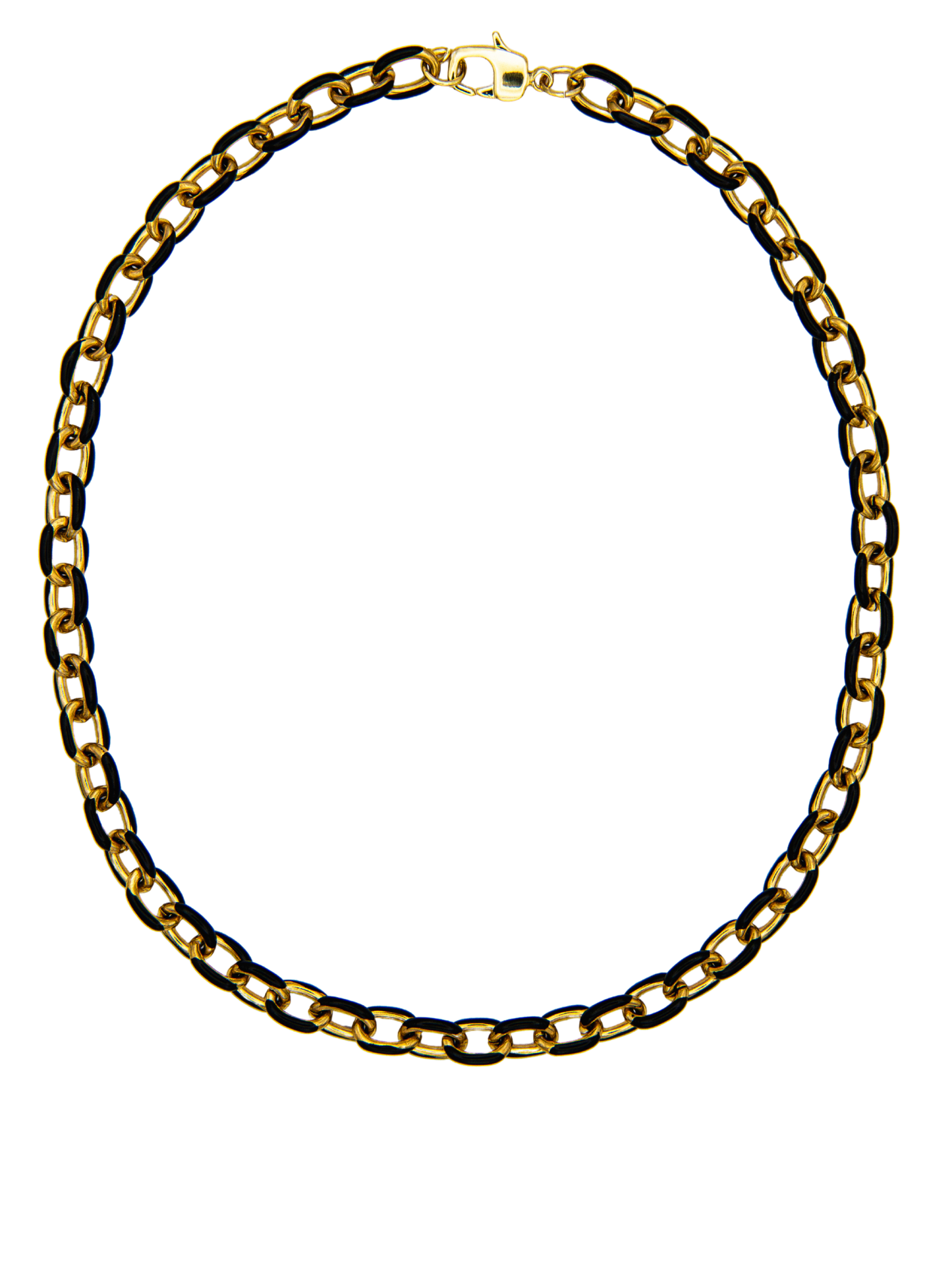 Chunky Black Enamel Chain