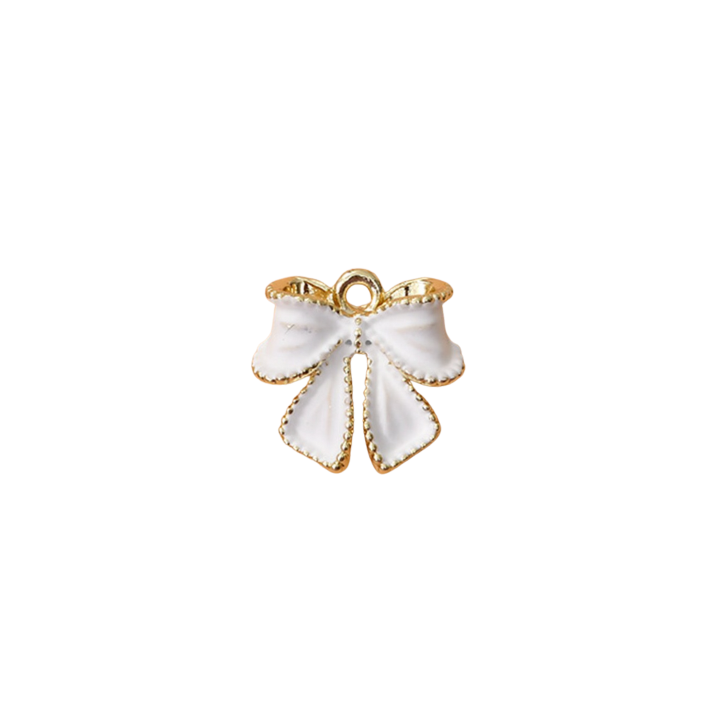 Vintage Black Enamel Bow Charm