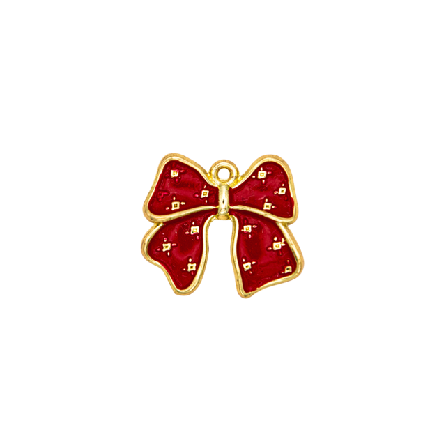 Vintage Polka Dot Bow Charm