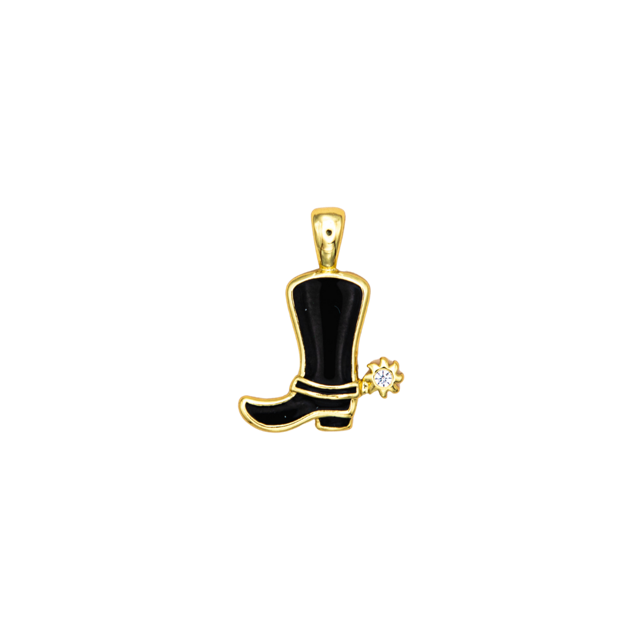 Cowgirl Enamel Boot Charm