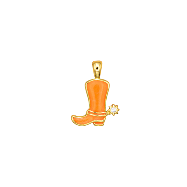 Cowgirl Enamel Boot Charm