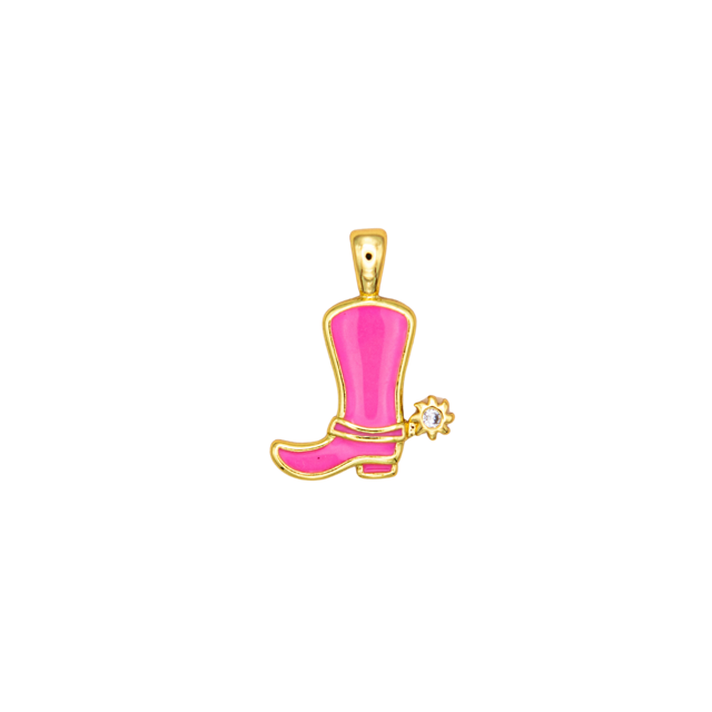 Cowgirl Enamel Boot Charm