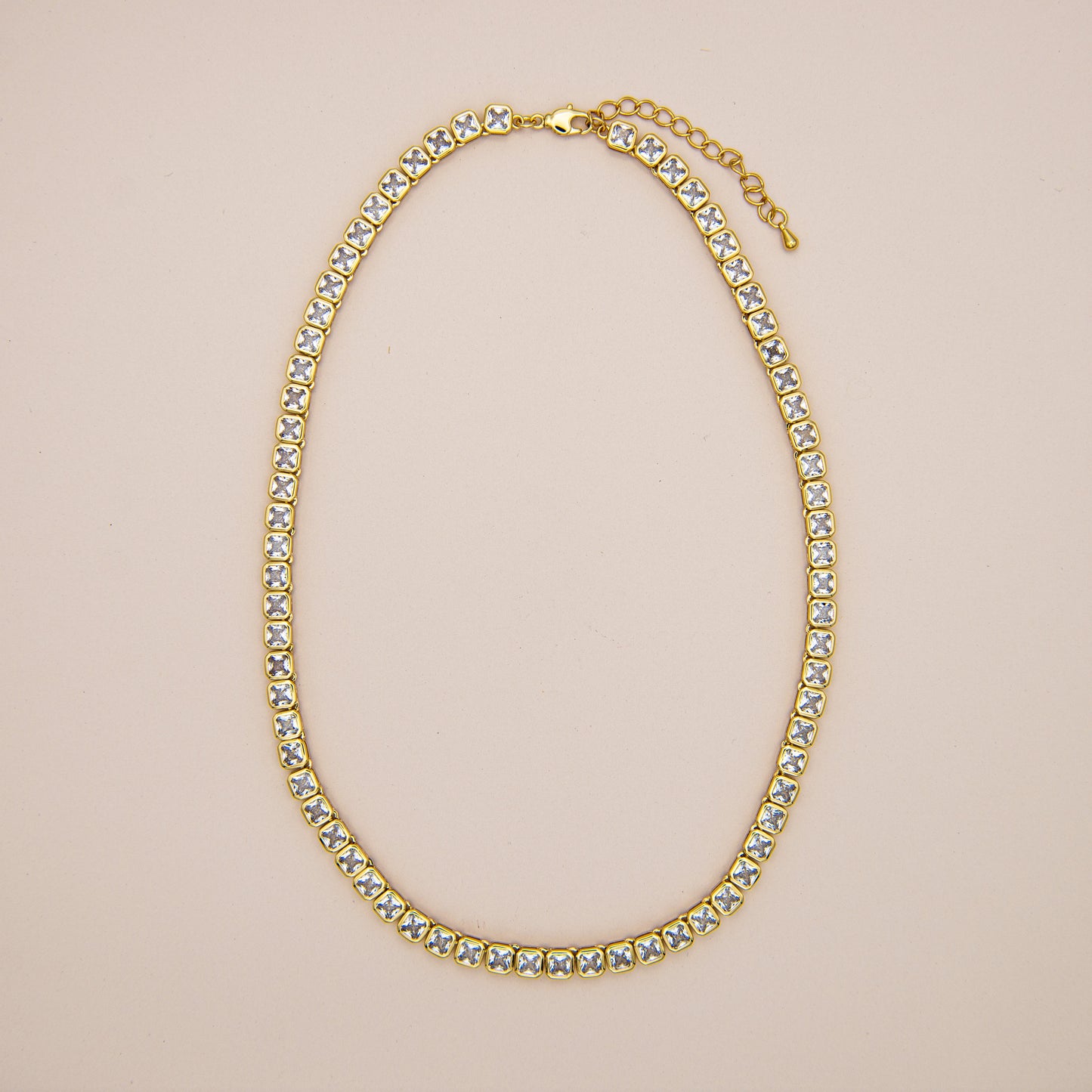 Square CZ Tennis Chain