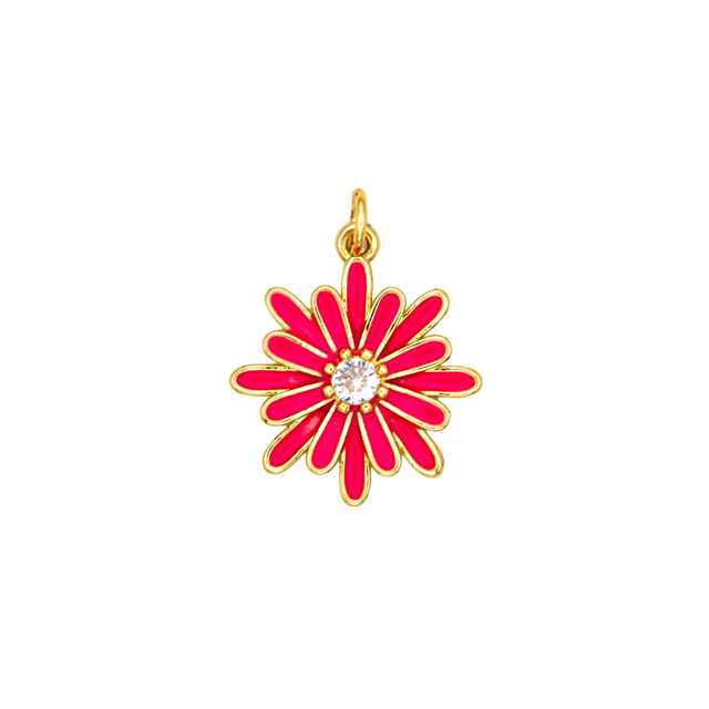 Enamel Daisy Charm