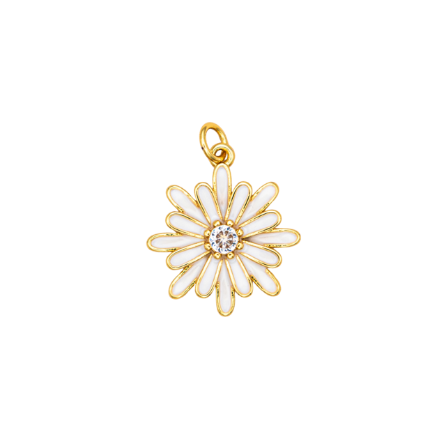 Enamel Daisy Charm