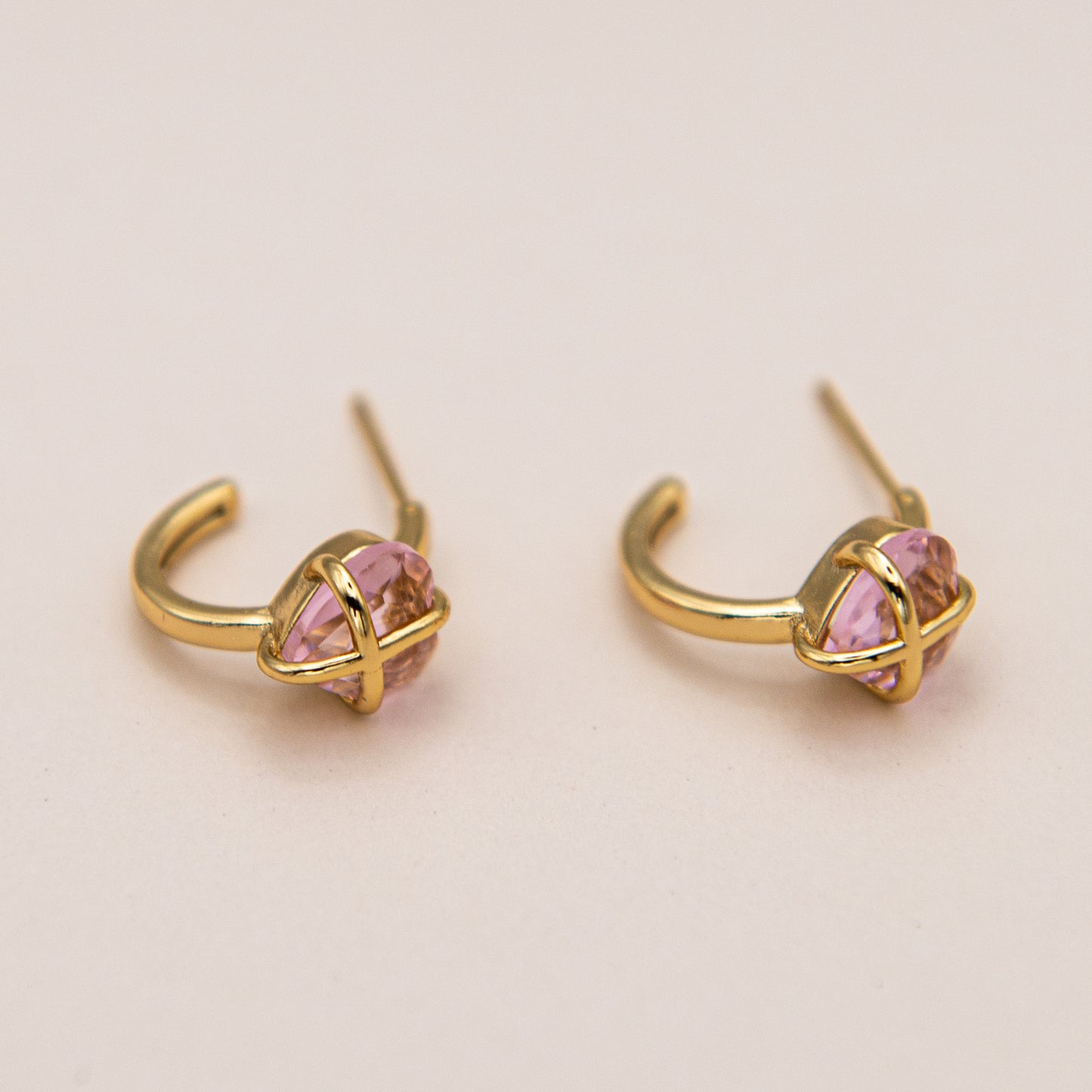 Dainty Crystal Heart Wrap Earring