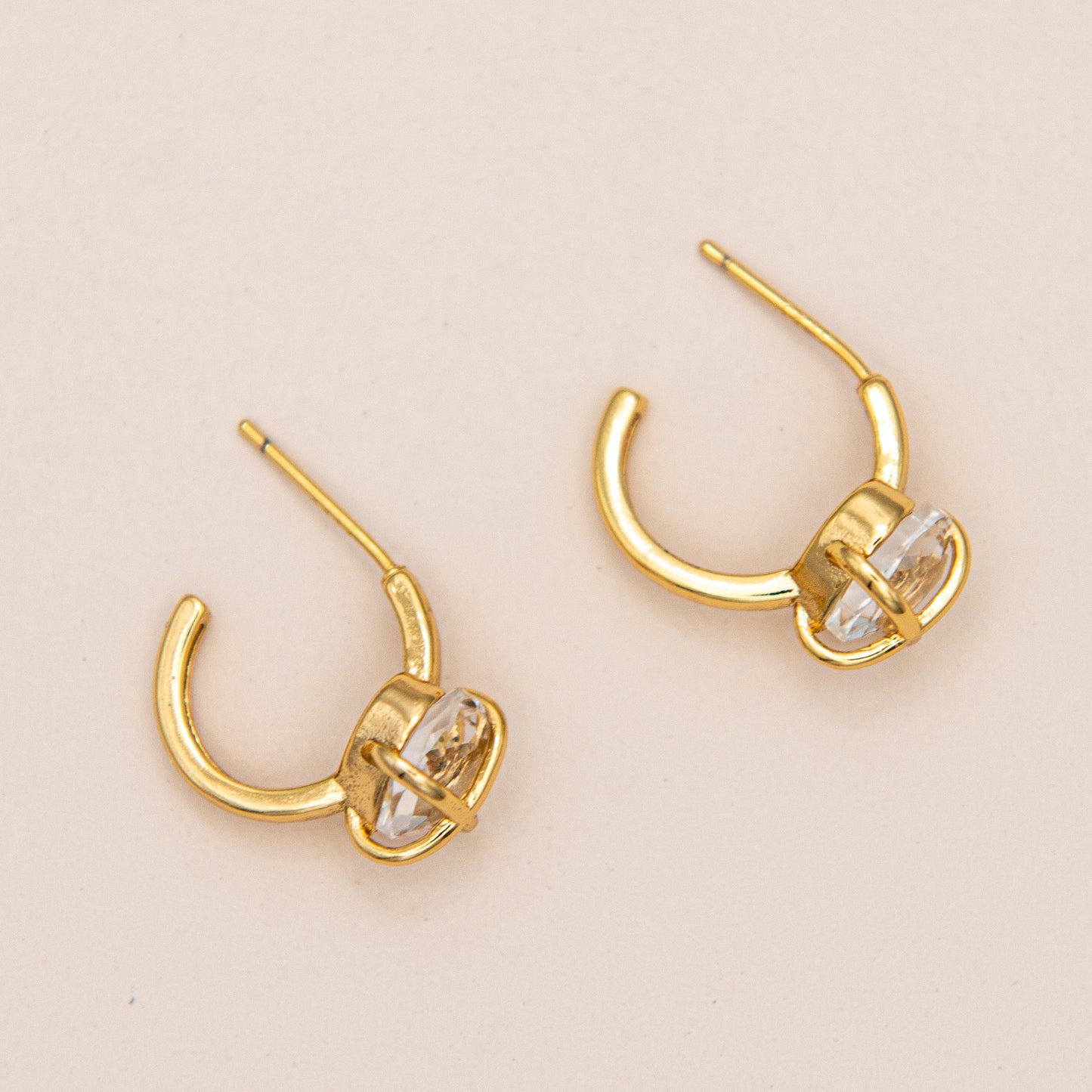 Dainty Crystal Heart Wrap Earring
