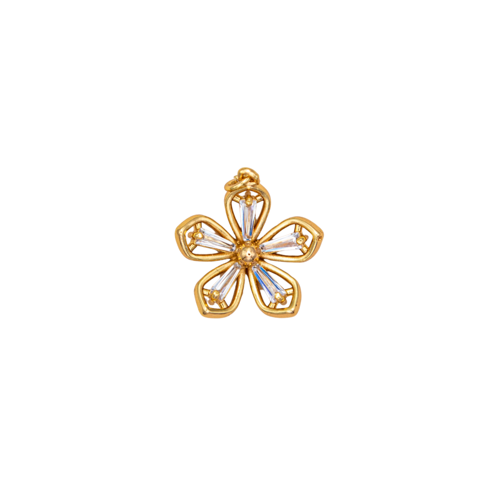 Crystal Clear Flower Charm
