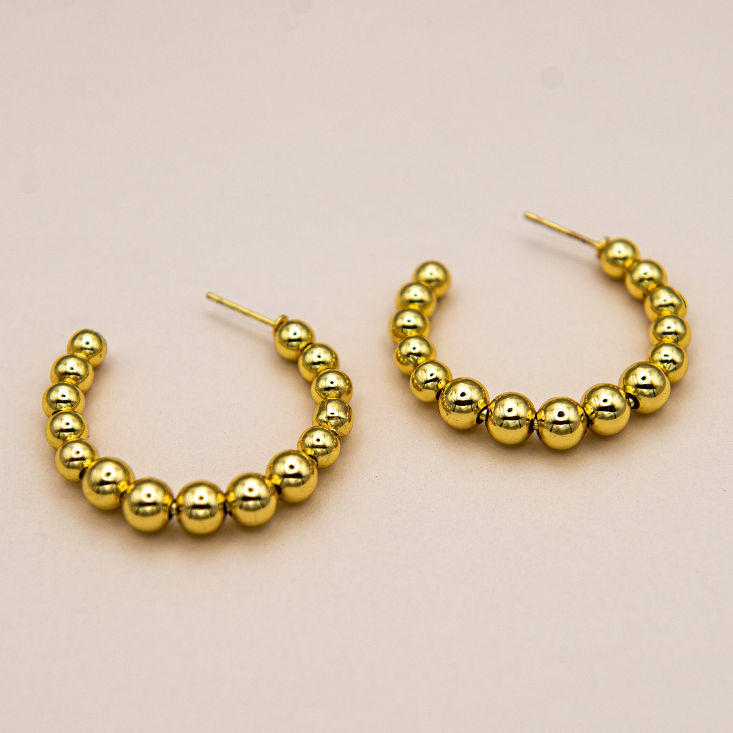 Beaded Bubble C-Shaped Hoop