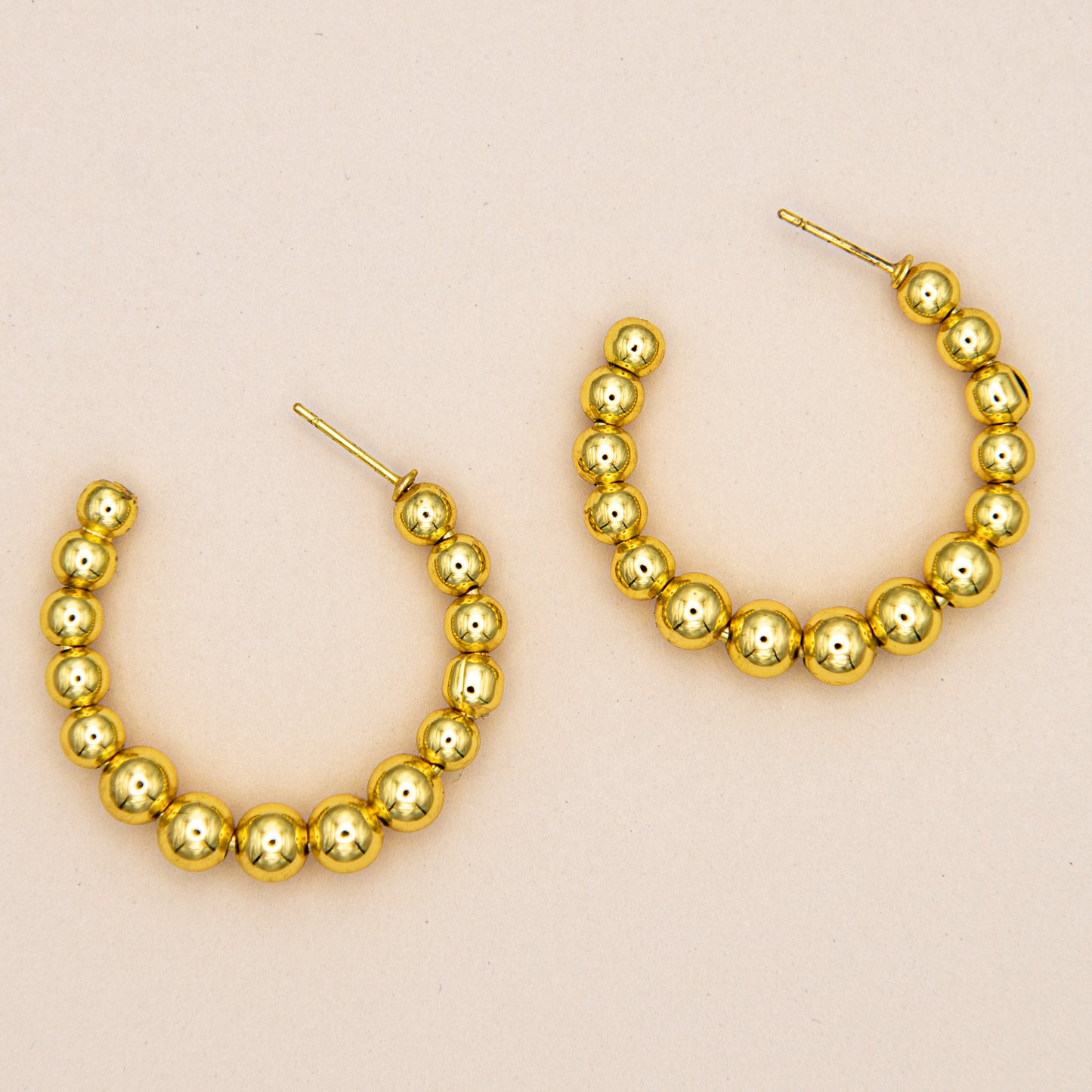 Beaded Bubble C-Shaped Hoop
