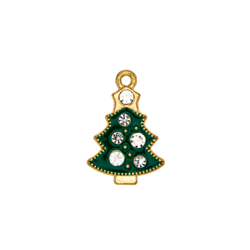 Green Christmas Tree Charm