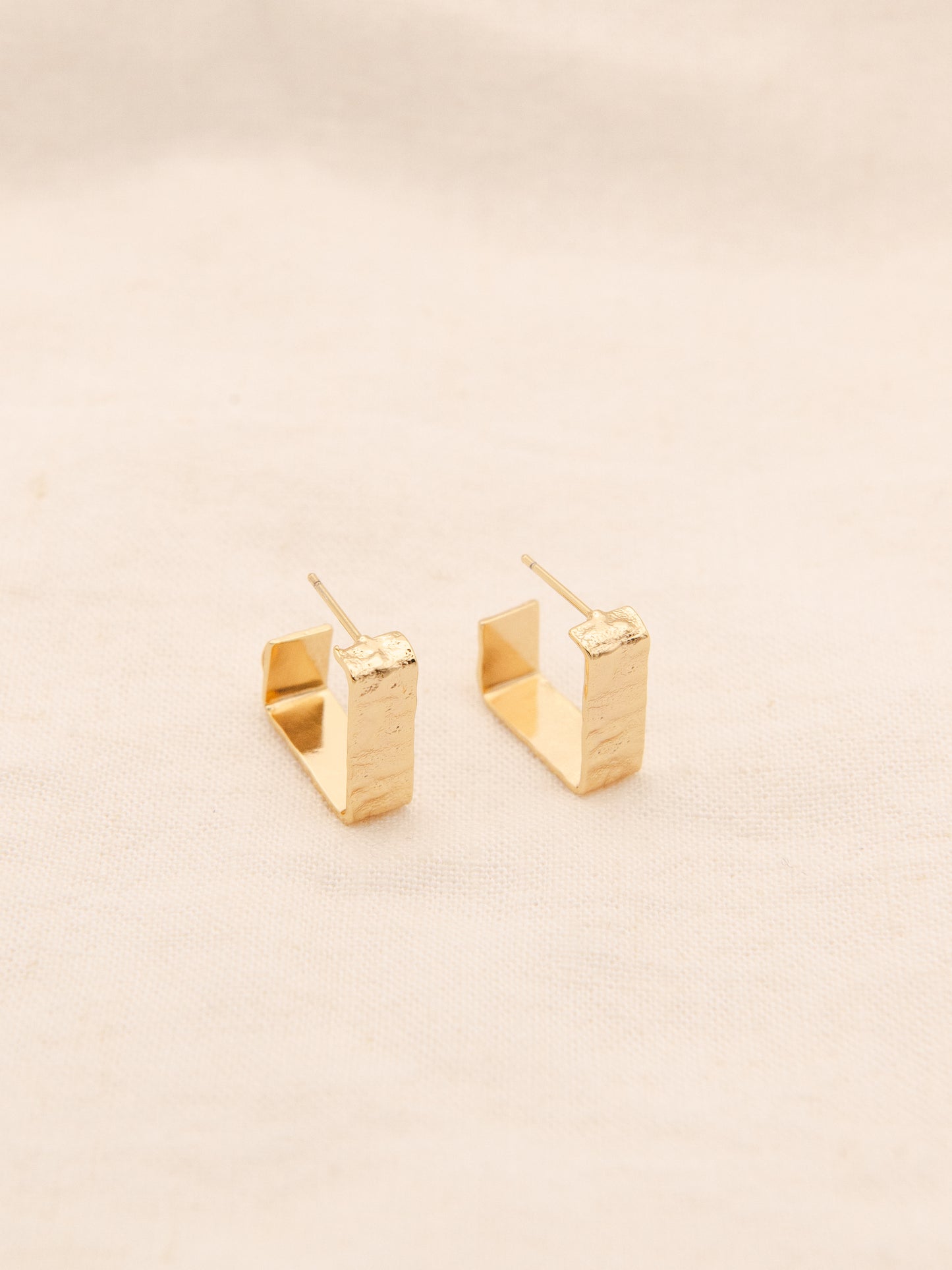 Hammered Square Earrings