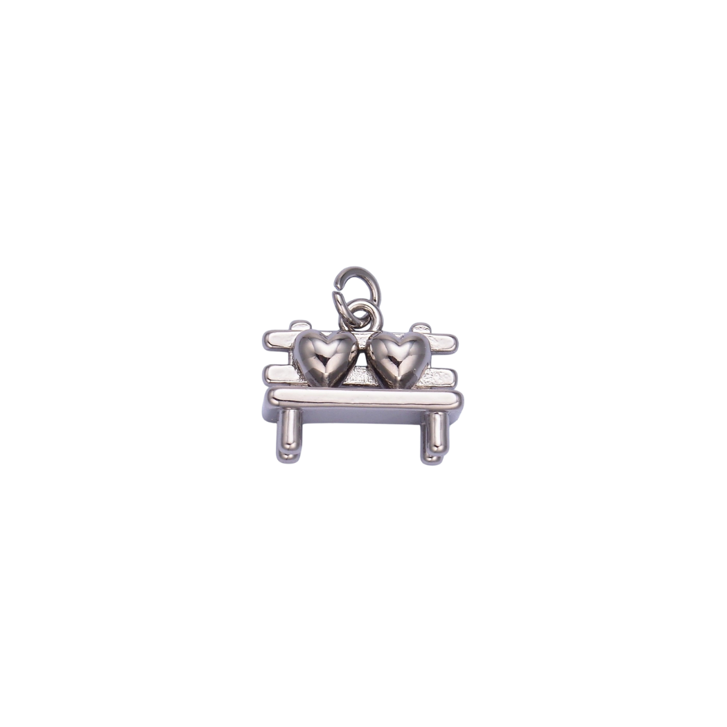 3D Heart Bench Charm