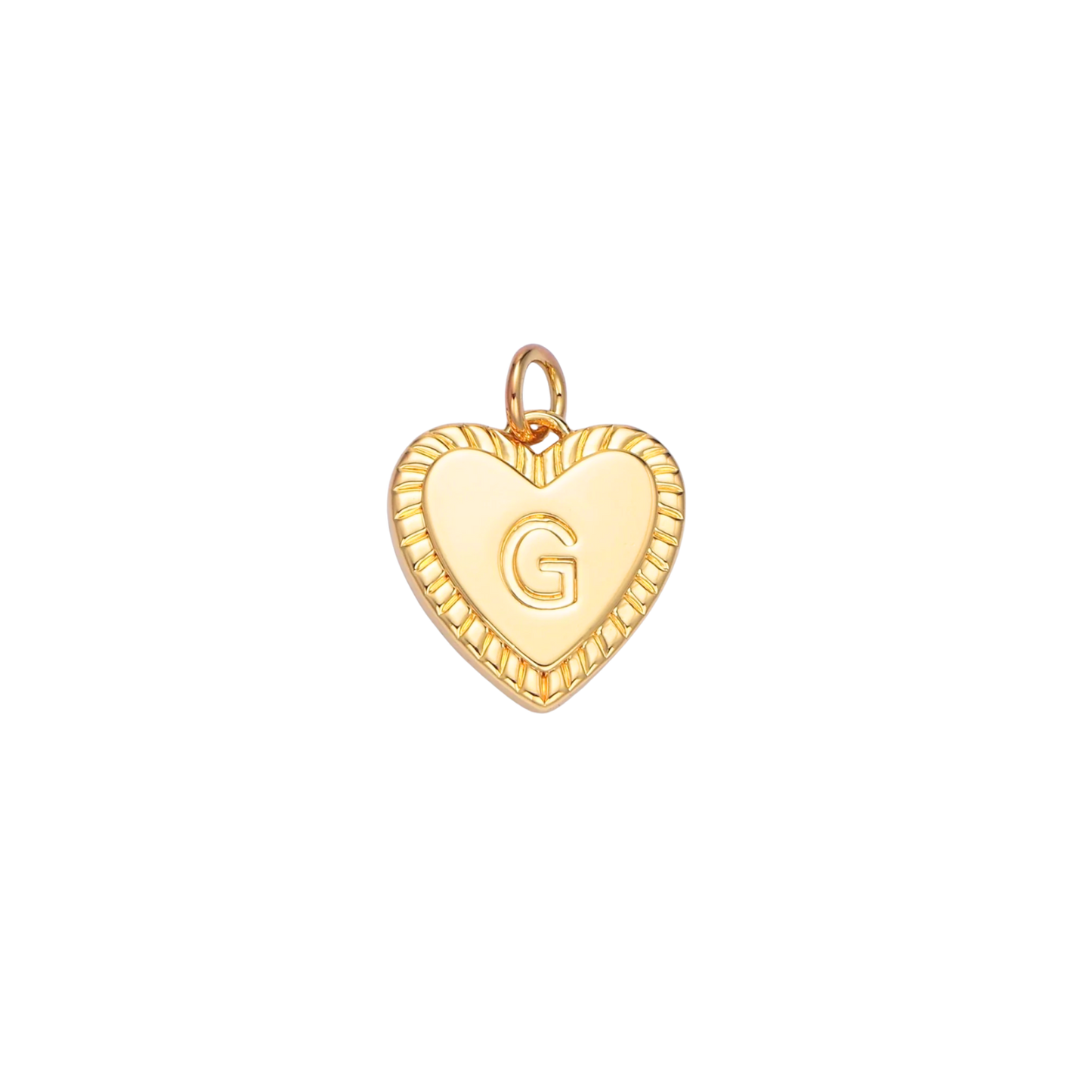 Heart Initial Charm