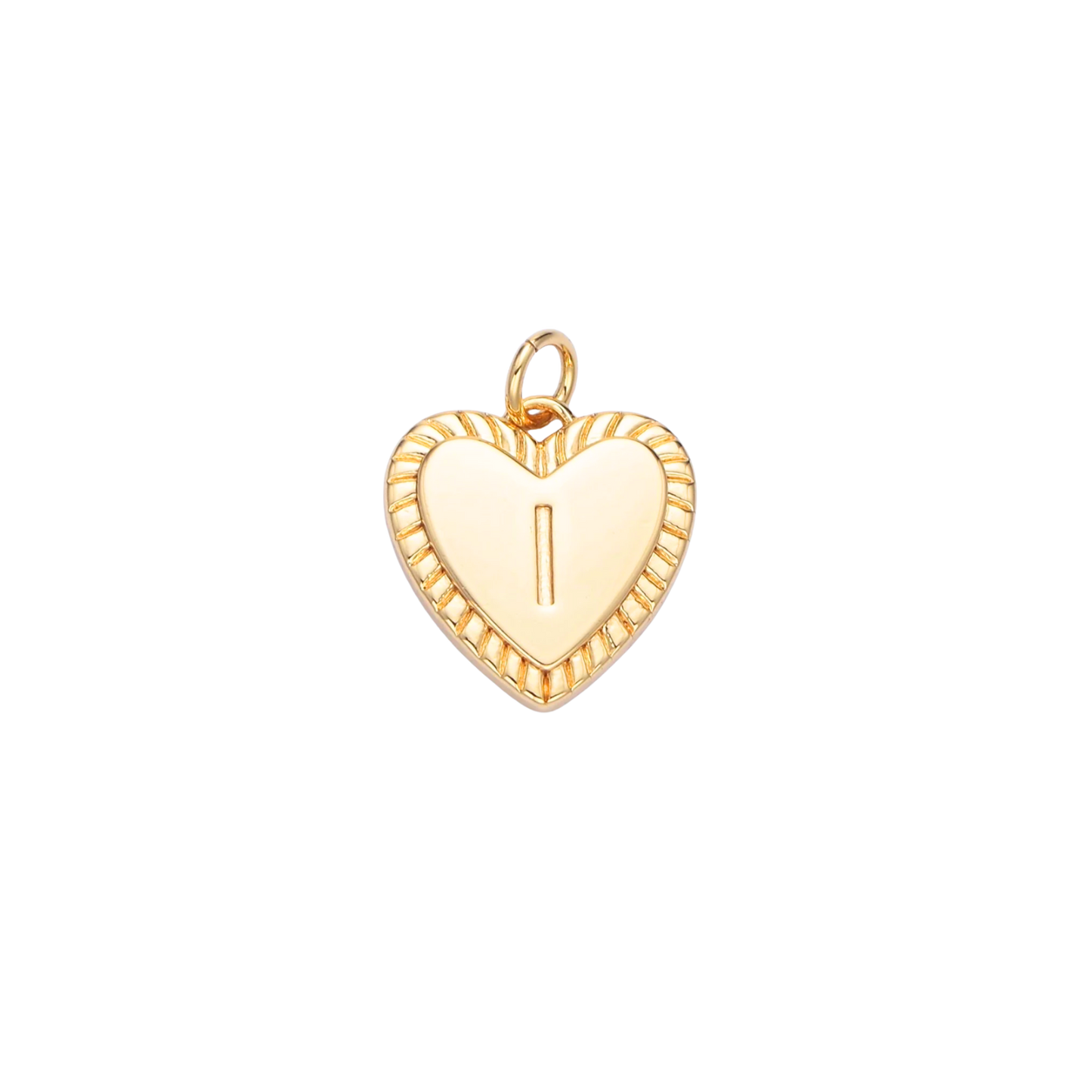Heart Initial Charm