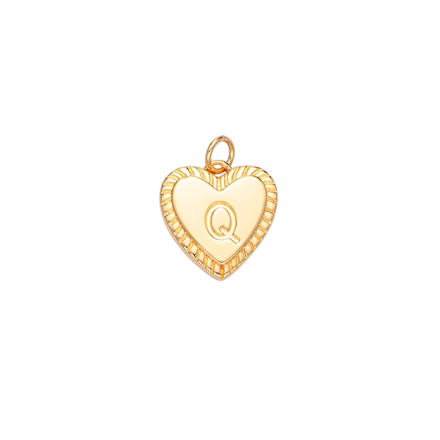 Heart Initial Charm