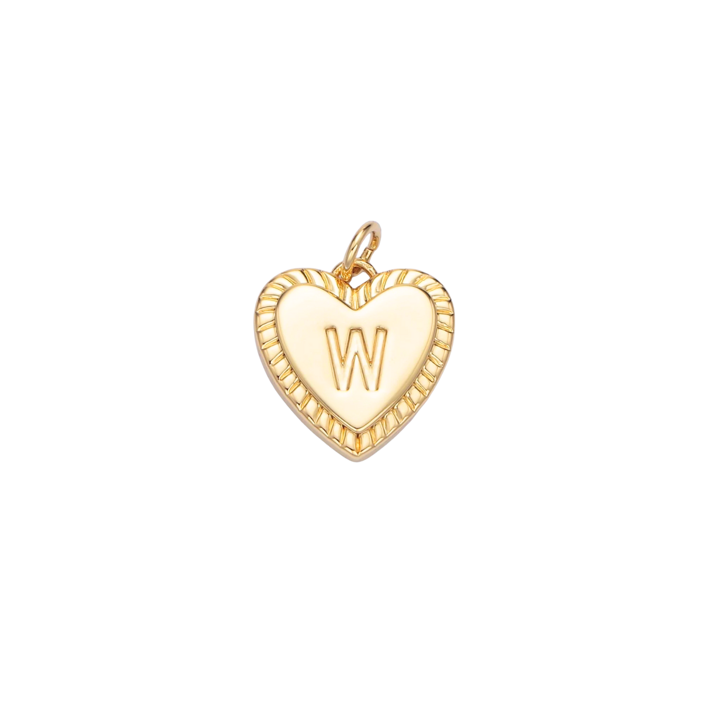 Heart Initial Charm