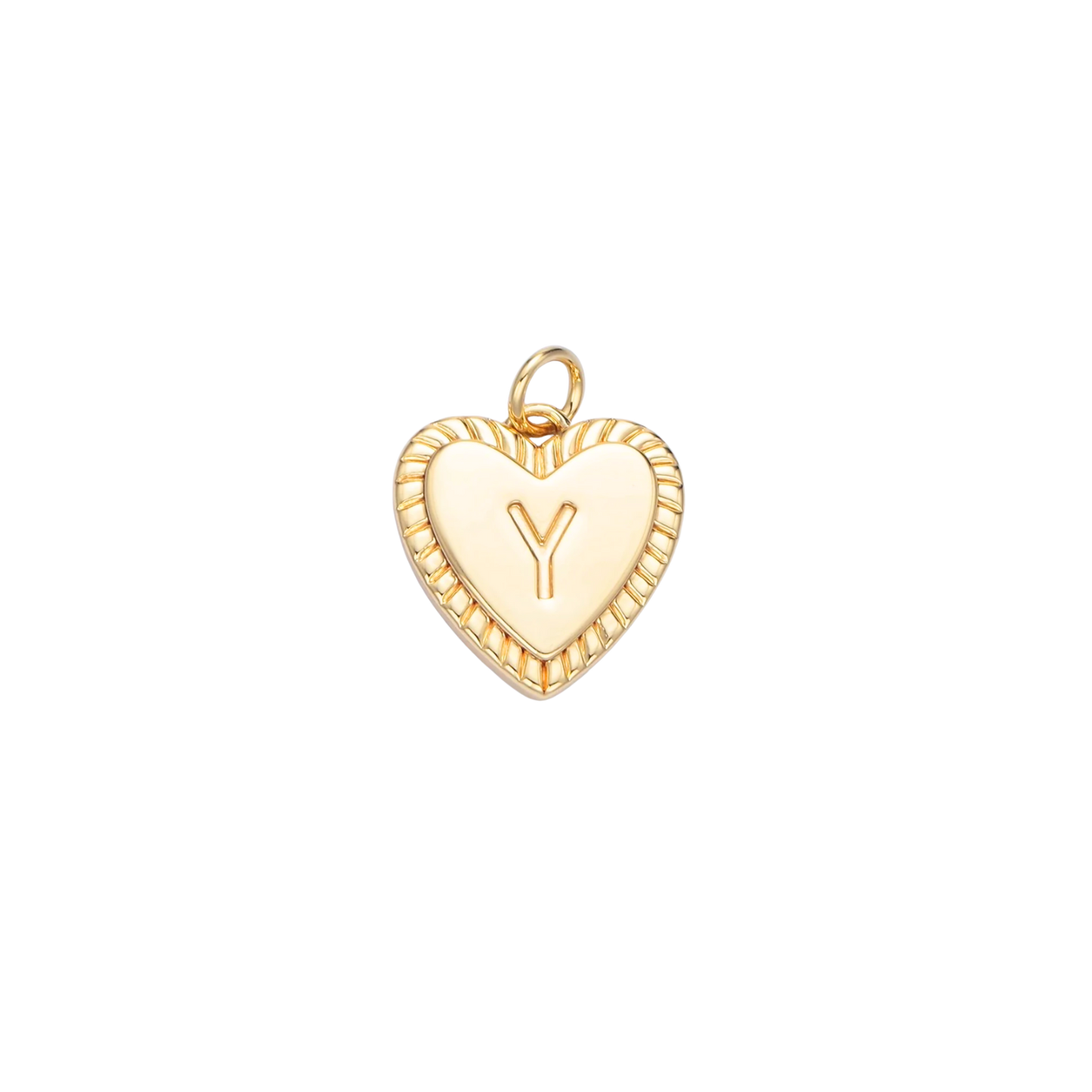Heart Initial Charm
