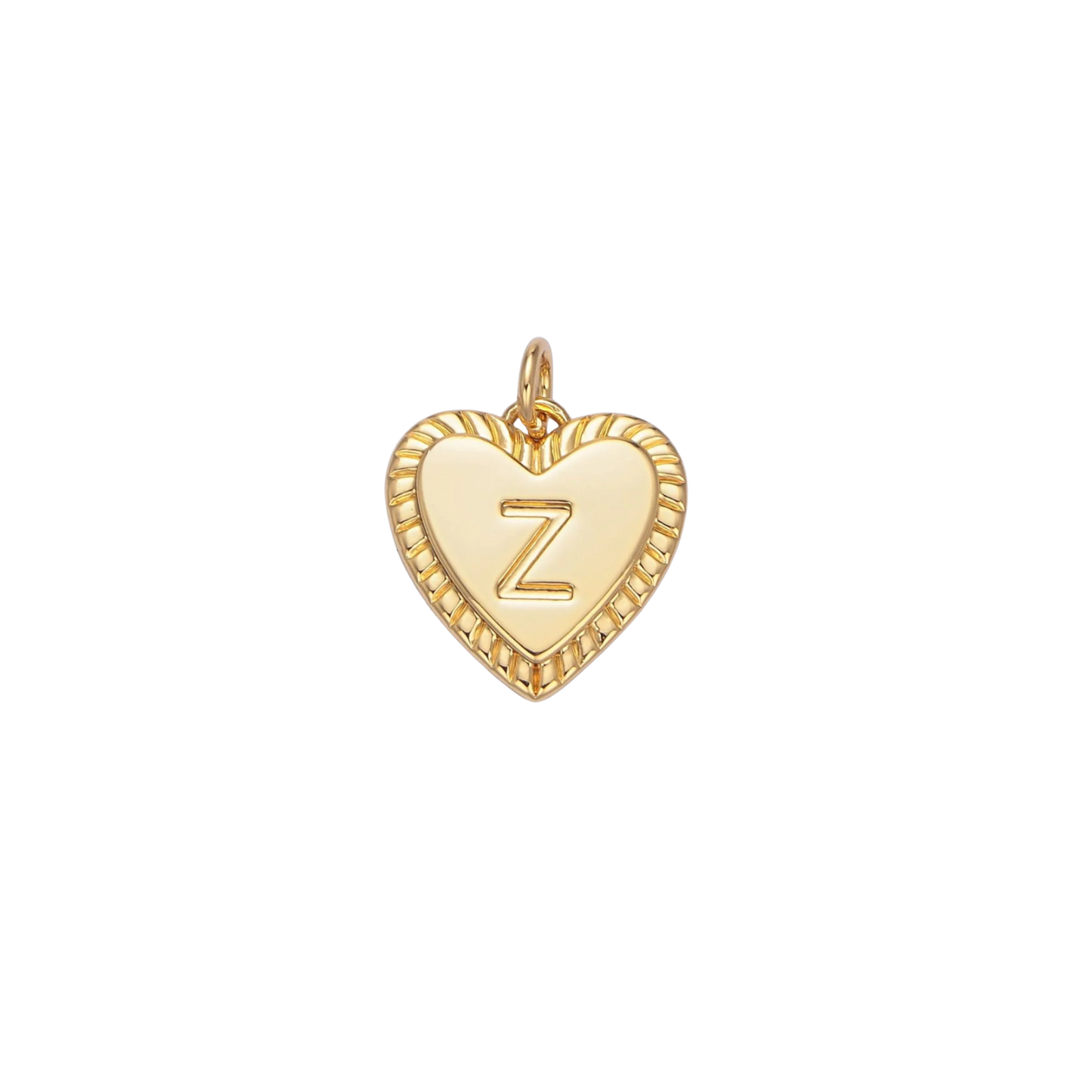 Heart Initial Charm