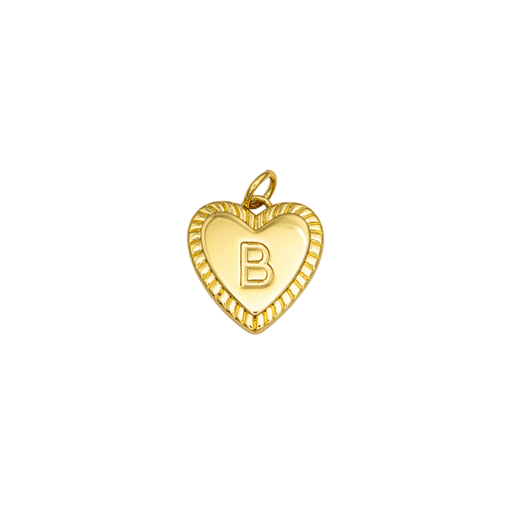 Heart Initial Charm