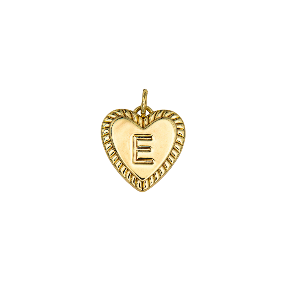 Heart Initial Charm