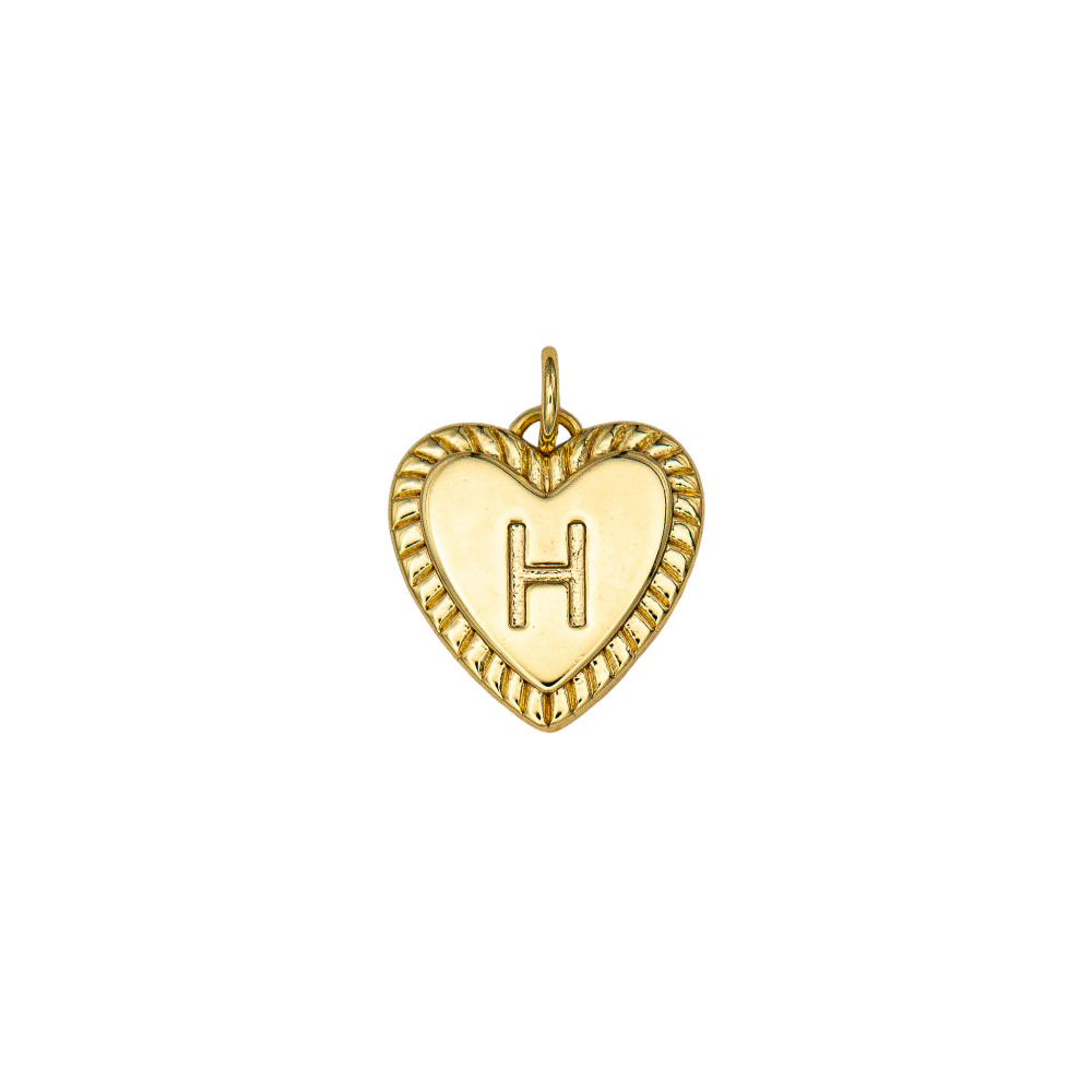 Heart Initial Charm