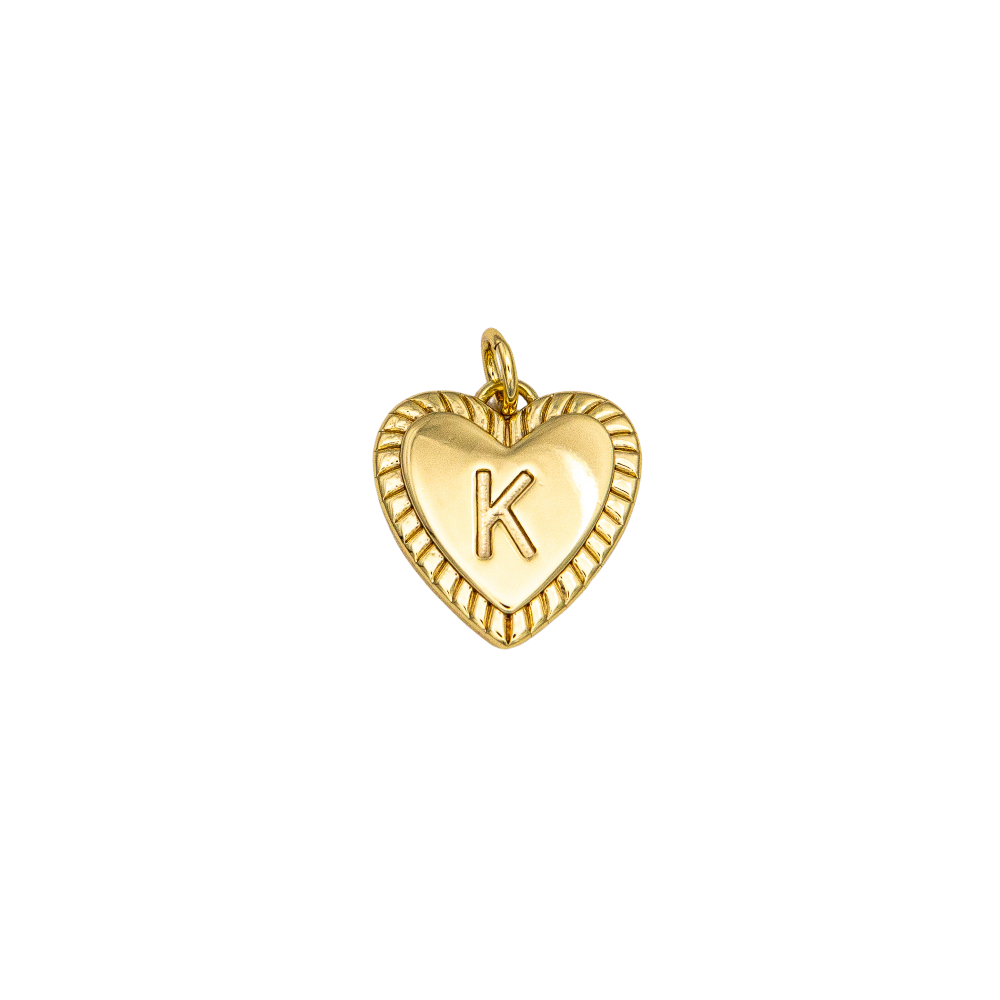 Heart Initial Charm