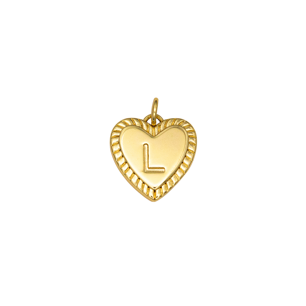 Heart Initial Charm