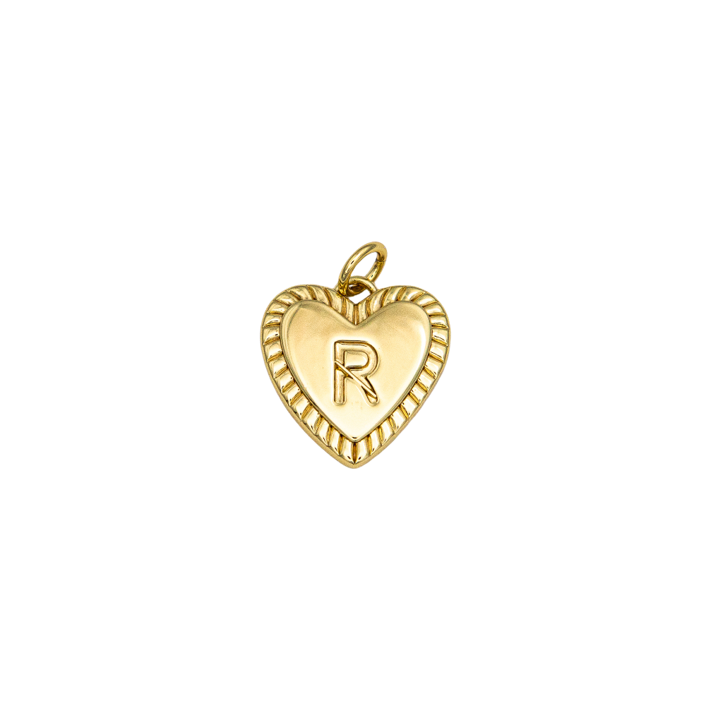 Heart Initial Charm