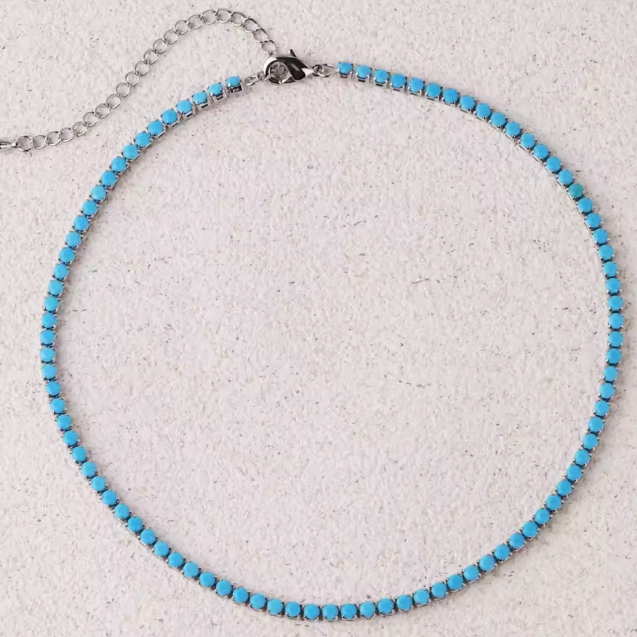 Iced Cubic Zircon Tennis Necklace
