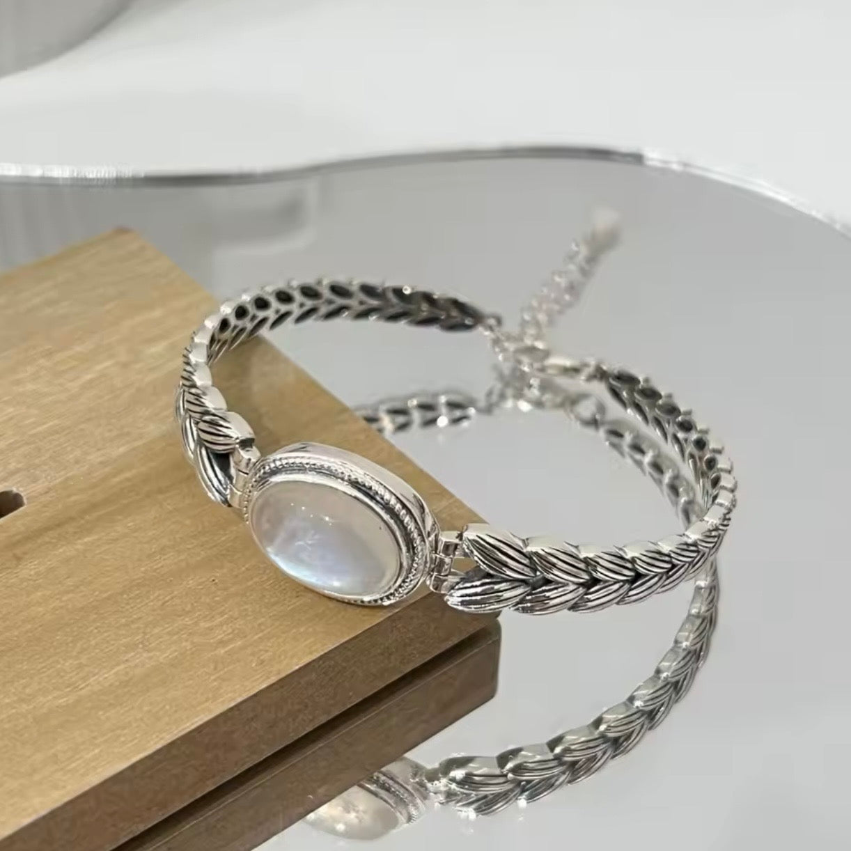 Modern Cube and Weaved Bracelet