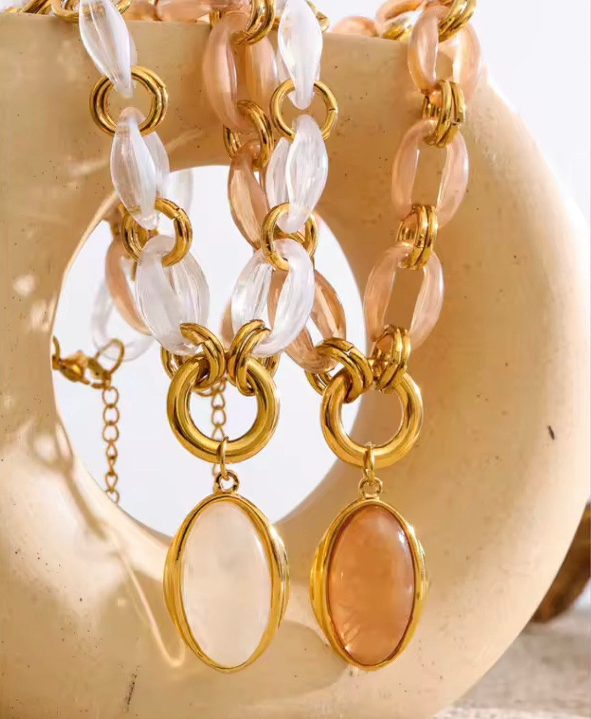 Resin Handmade Oval Pendant