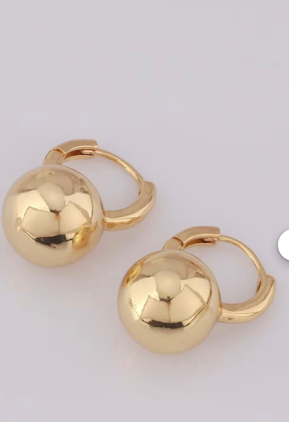 Round Ball Huggie Earrings