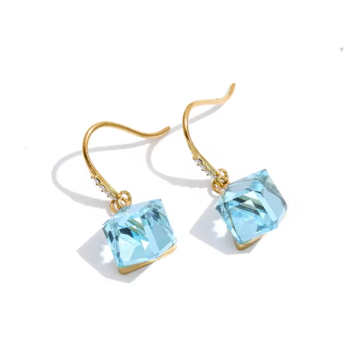 Chic Crystal Square Drop Earring