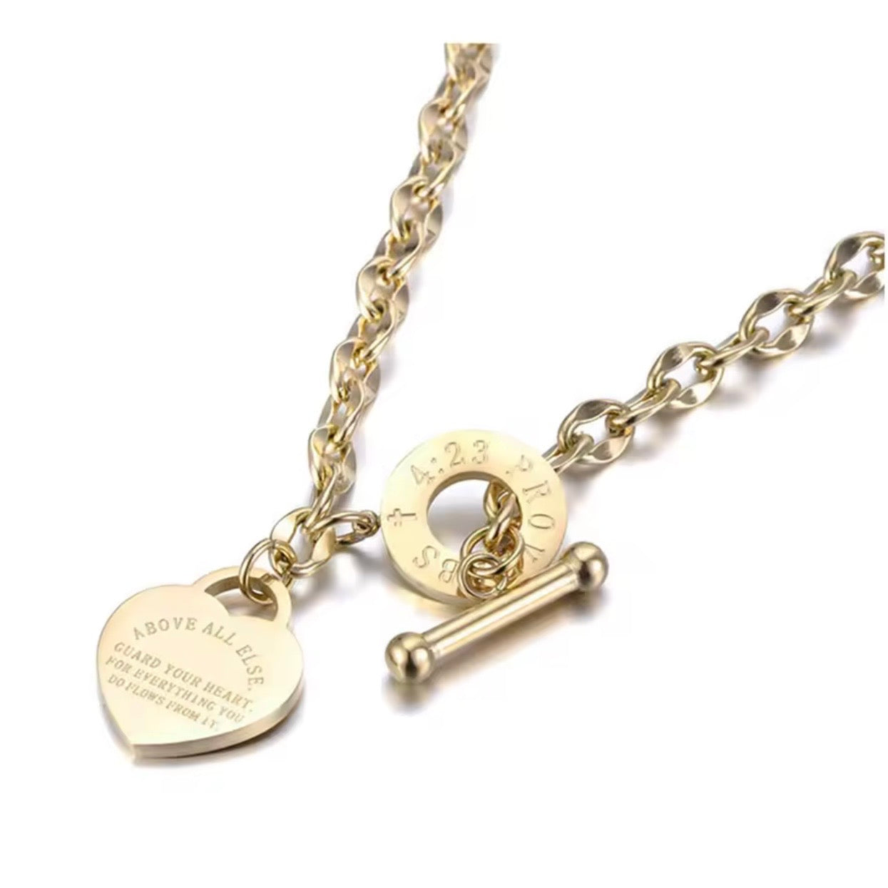 Faithful Heart Toggle Necklace