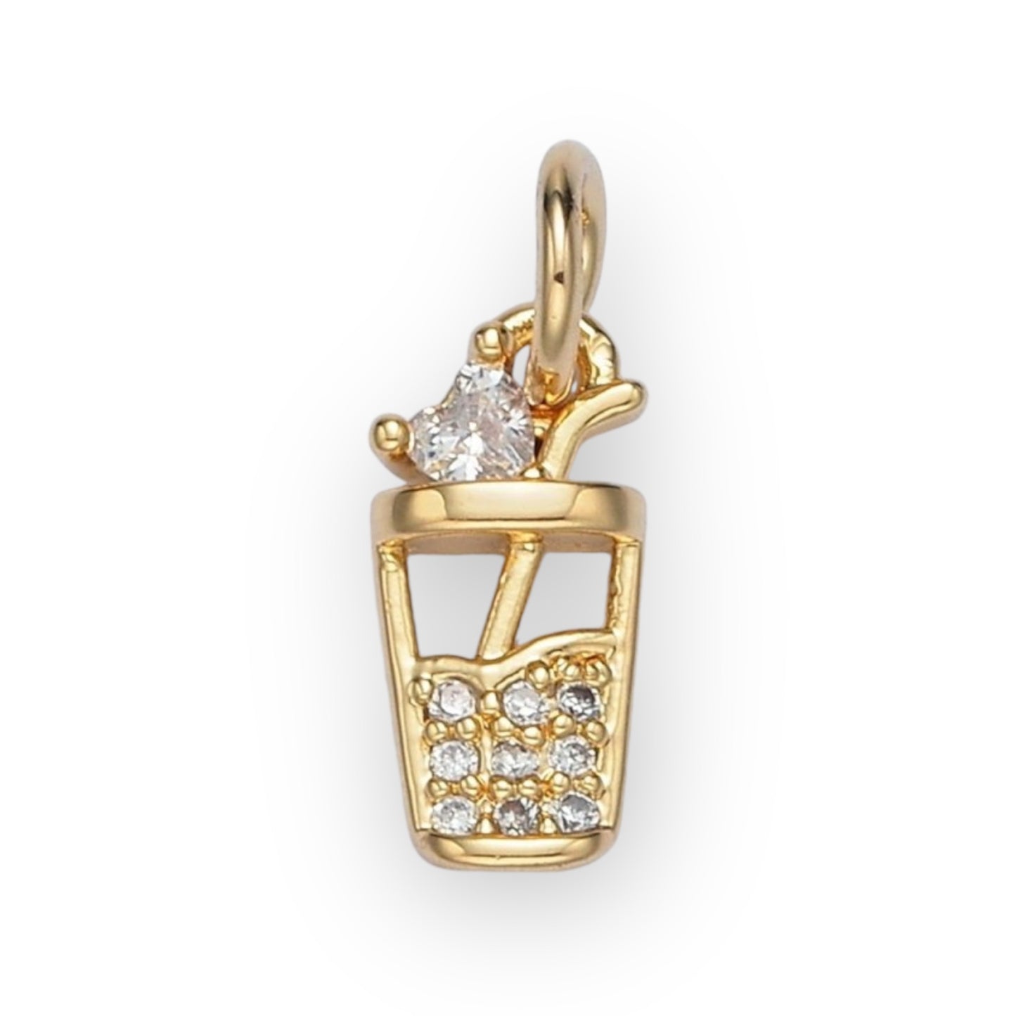 Mini CZ Iced Drink Charm