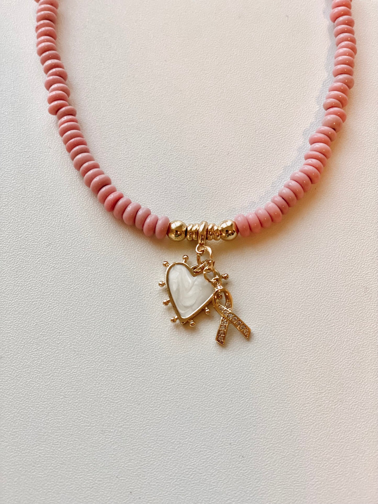 Beaded Cancer Awareness Necklace