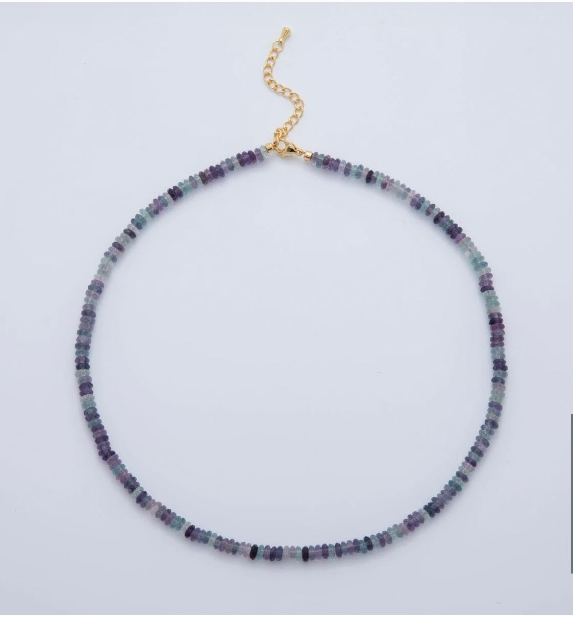 Multicolor Fluorite Beaded Necklace