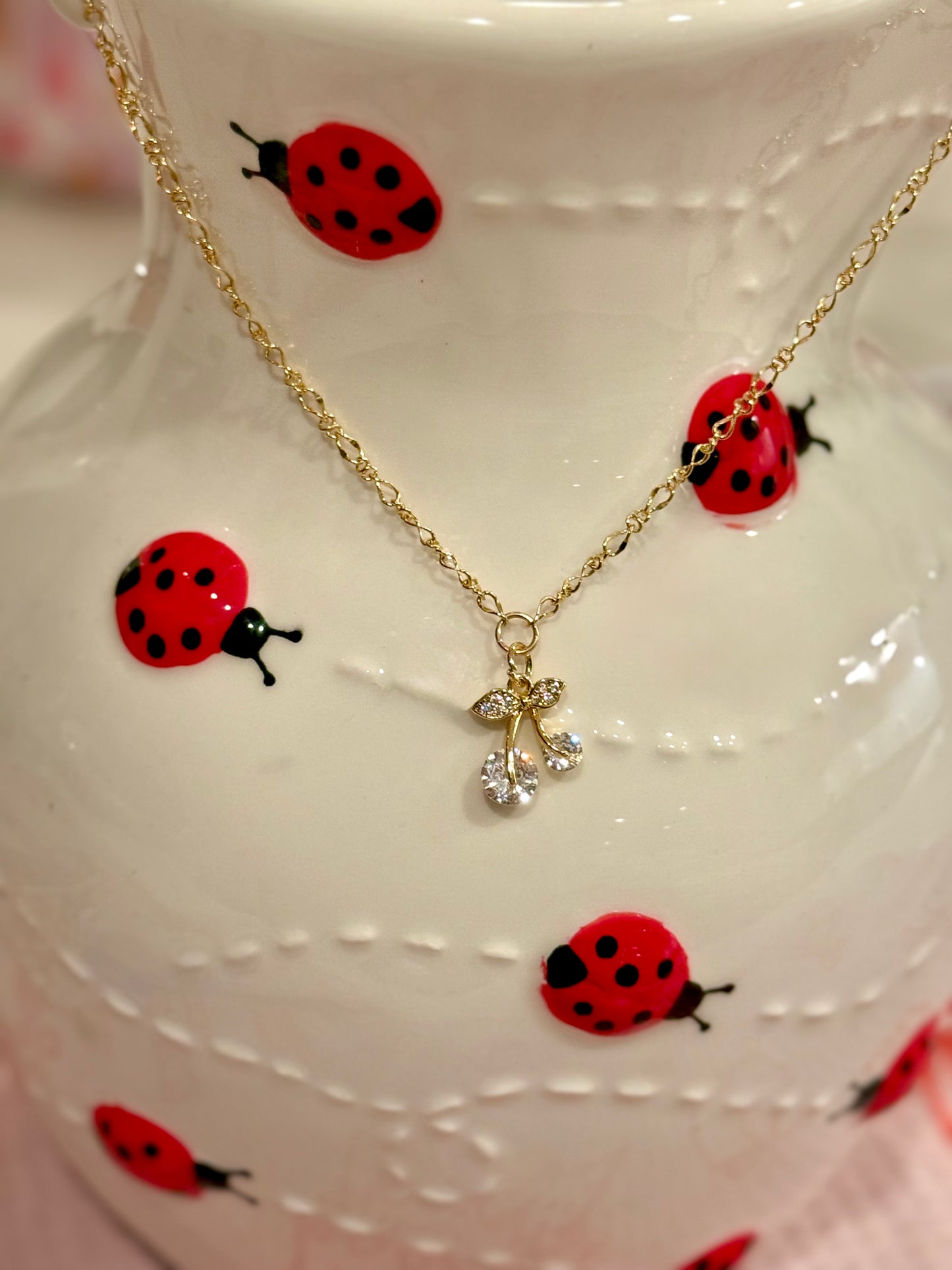 CZ Cherry Necklace
