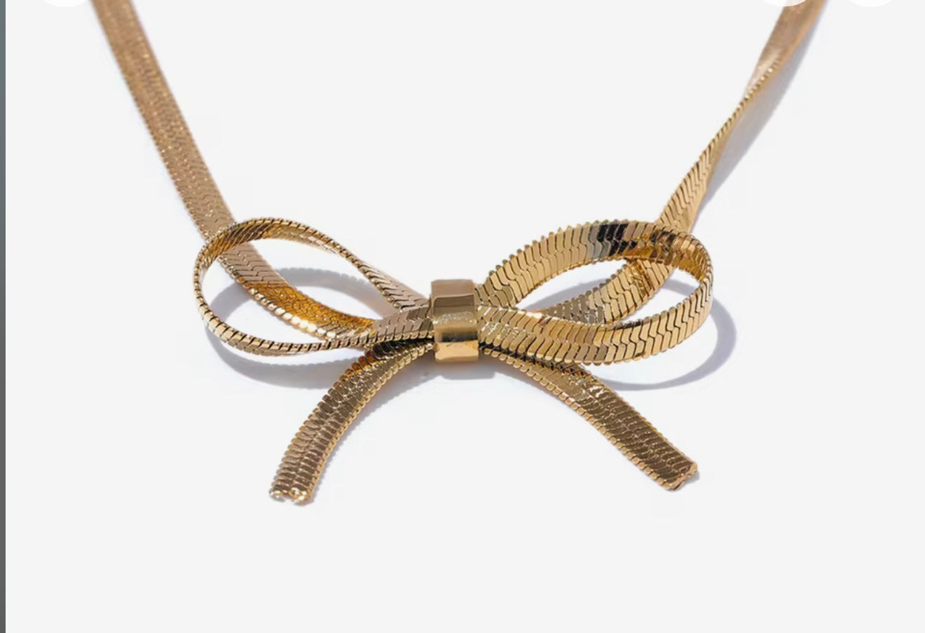 Snake Chain Bowknot Necklace or Bracelet