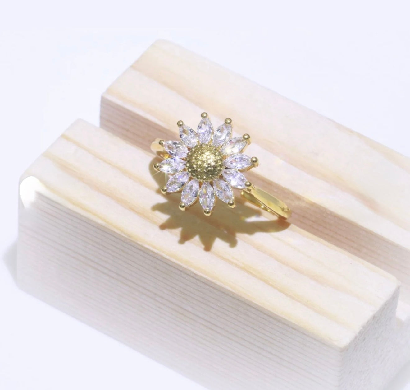 Crystal Sunflower Ring