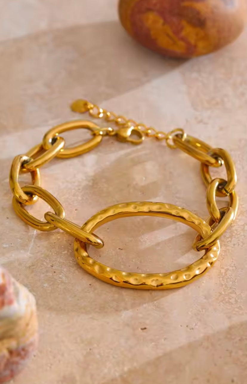 Chunky Oval Bangle Bracelet
